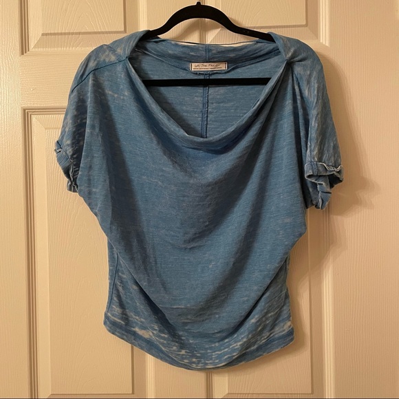 Free People / We The Free Astrid Blue Top / Size M - Picture 4 of 8